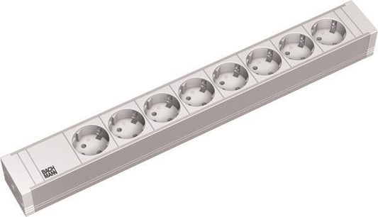 Bachmann 19" 1HE PVC 8xSchuko    333.601 Strom 2m Schuko