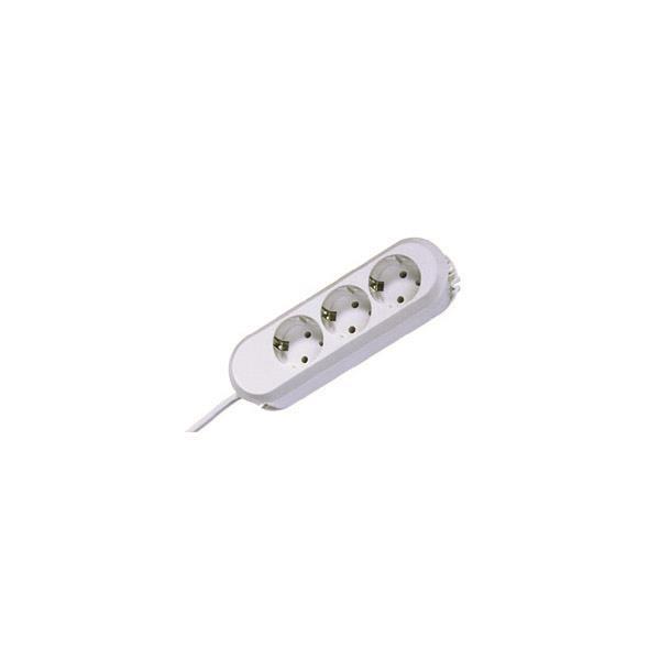 Bachmann Tischsteckdose 3xSchuko 387.271 weiß Strom 3m Schuko