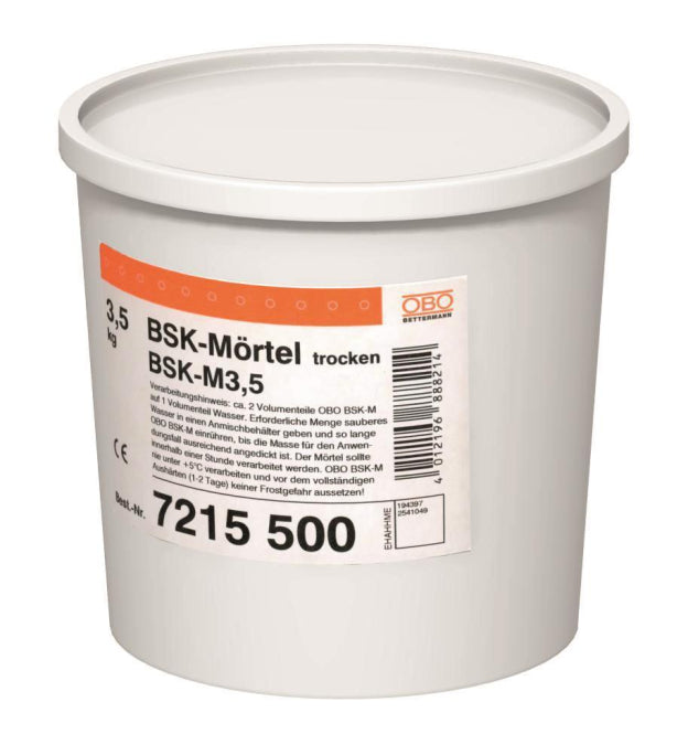 OBO BSK-M Brandschutzkanal-Mörtel im     Eimer 3,5kg Trockenfertigmörtel 7215500