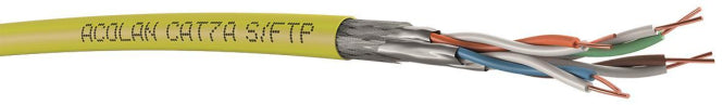 ACOME ACOLAN 1500 SF-S Cat7A LSOH gelb   4x2xAWG22/1 S/FTP 4P FRNC 500m Dca