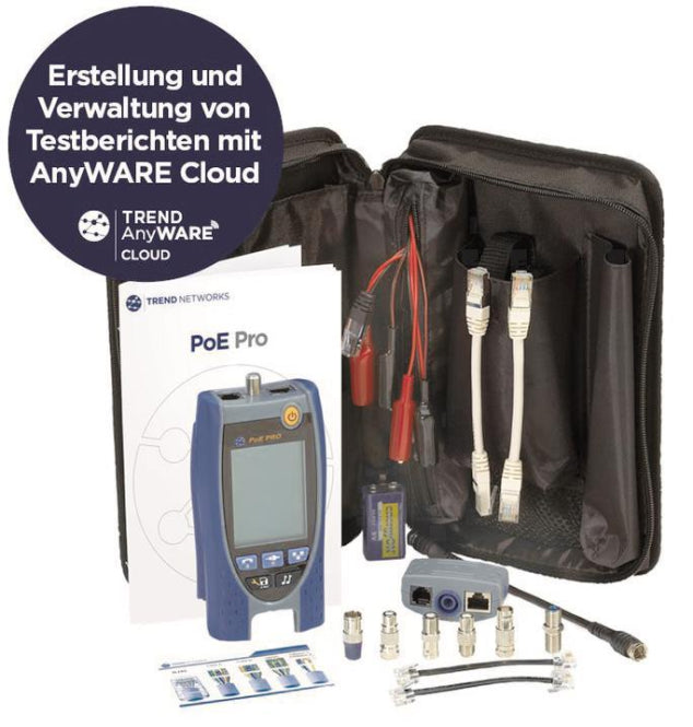 TREND PoE Pro Datenkabel-u.PoE   R158006 90W Tester m.Bluetooth/Report-Funktion