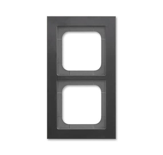 BJ Abdeckrahmen schwarz matt    1722-275 Busch-axcent Rahmen 2fach