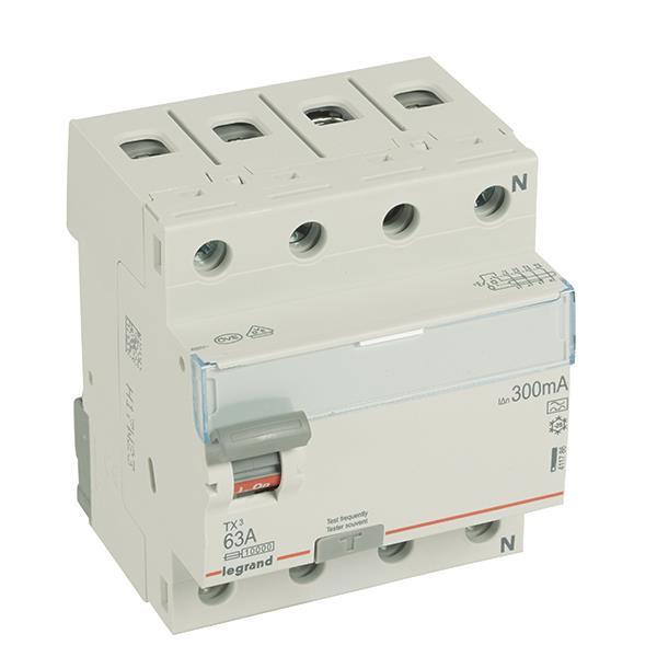Legrand 411786 TX3 Fi-Schalter 63A       4-polig 300mA Typ A 400VAC 4TE