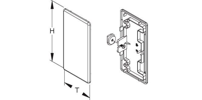 Kleinhuis Endstück 133x66mm ASA BE1308.3 RAL9010 reinweiß