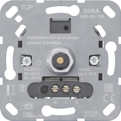 GIRA 245000 S3000 Uni-LED-Drehdimm-      einsatz Standard Einsatz