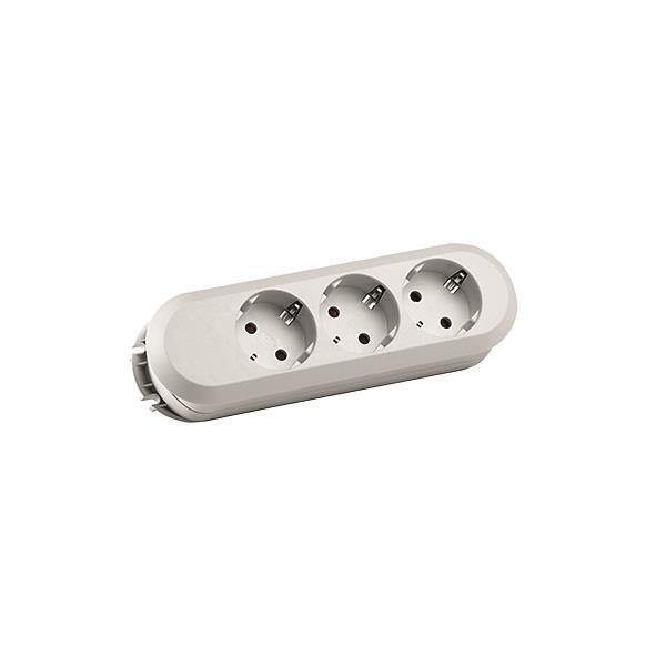 Bachmann Tischsteckdose 3xSchuko 385.270 weiß o.Strom