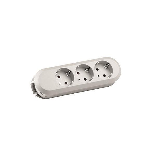 Bachmann Tischsteckdose 3xSchuko 385.270 weiß o.Strom