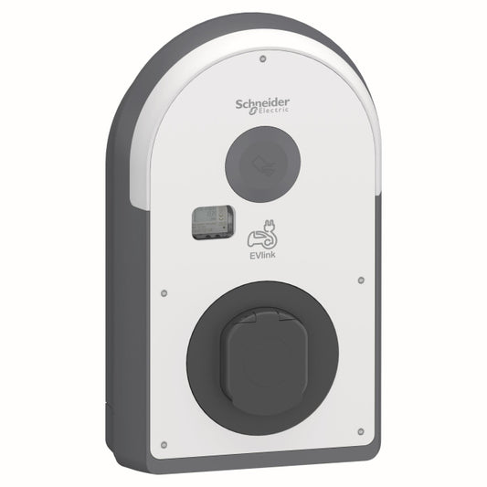 Schneider Pro AC Wallbox,    EVB3I22N40M 22kW, T2S Steckdose, 6mA, IP55, IK10