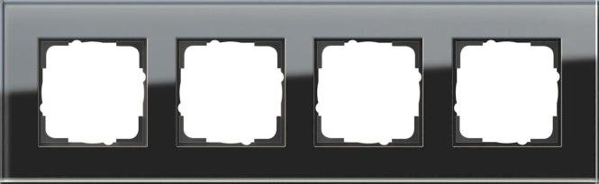 GIRA 021405 Abdeckrahmen 4fach Esprit    Glas Schwarz