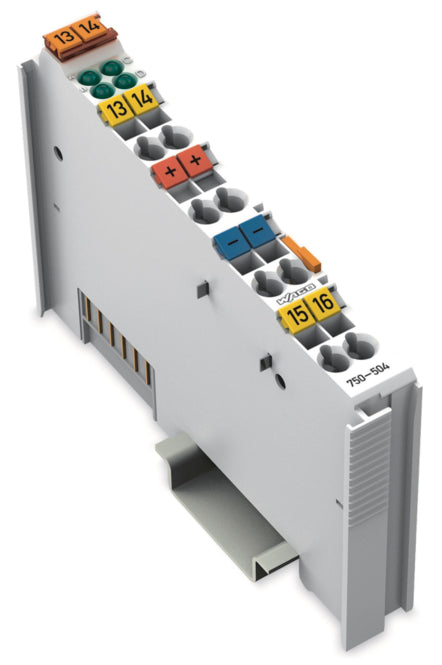 WAGO 750-504 4-Kanal-Digitalausgang,DC   24 V,0,5A, lichtgrau