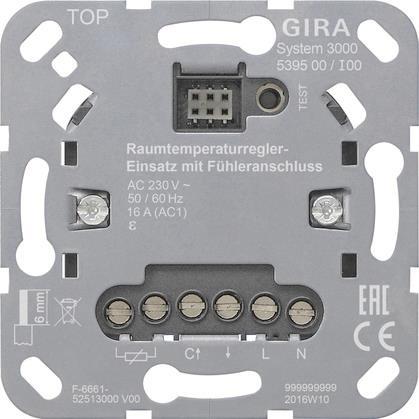 GIRA 539500 S3000 Raumtemperatur-        regler-Einsatz+Fühleranschluss Einsatz