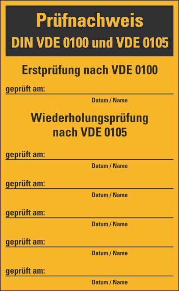 HEIN 174553 Prüfplakette     HEIN_174553 f.Sicherungs-kästen schwarz/gelb Folie