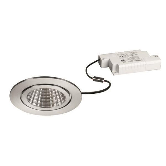 BRUM Einbaustrahler rund V4A IP54   BB15 6W 640lm 3000K DA68 ET45 inkl dim Konv.