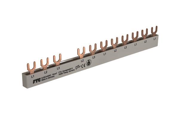 FTG Gabel E11 3p 212mm 10qmm     ESFI8LS Sammelschiene Eurovario f.Fi LS