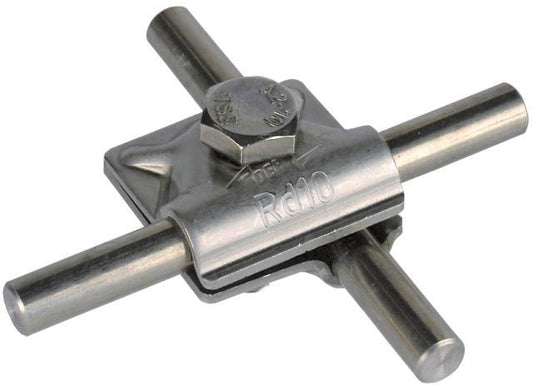 DEHN MV-Klemme Rd10mm NIRO mit    391059 Gewinde im Unterteil