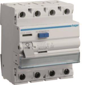 Hager Fi-Schalter 4polig 6kA 40A CGA440D 500mA Typ A