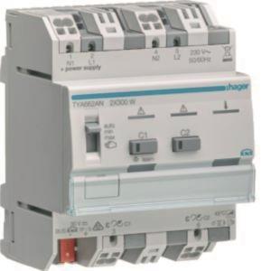 Hager Universal-Dimmaktor 2fach TYA662AN KNX 2x300W ESL/LED kombinierbar