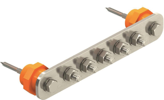 OBO 1802 5 VA Potentialausgleichsschiene BigBar / 5 Anschlüsse 5xM10 A2 5015854