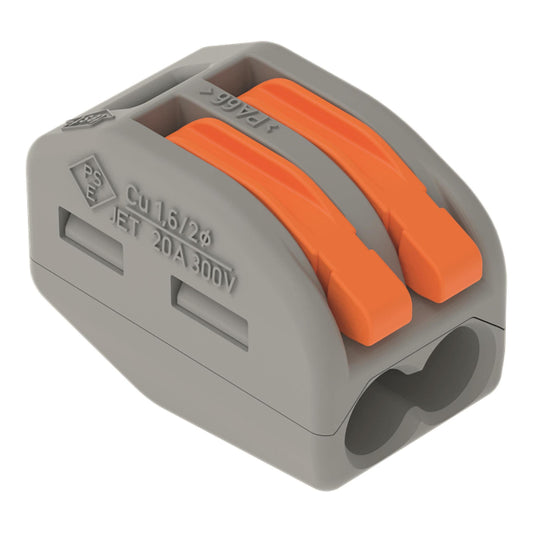 WAGO 222-412 CLASSIC-Verbindungsklemme,  für alle Leiterarten,max. 4 mm²,grau