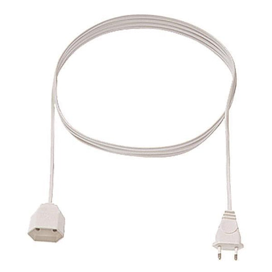 Bachmann Verlängerung 5m weiß    233.286 H03VVH2-F 2x0,75 Eurostecker/Eurokuppl.