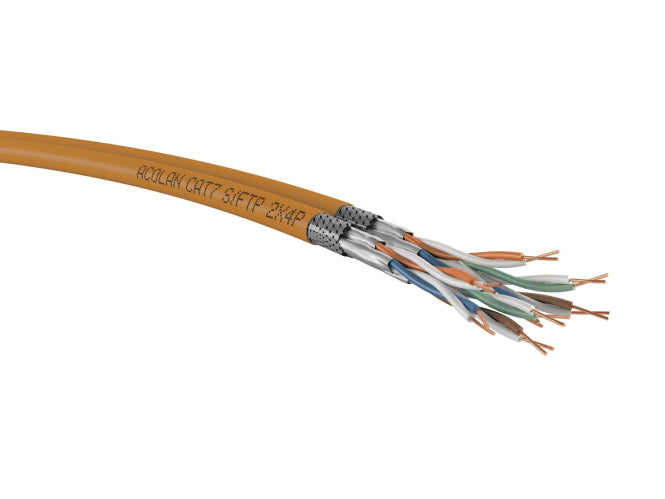ACOME ACOLAN 1000 S/FTP Cat7 LSOH Orange Duplex 2x(4x2xAWG23/1) FRNC-C Tr500m Cca