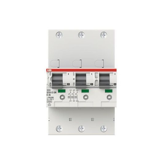ABB SHS-Schalter 35A 3polig S751/3DR-E35 **  35A  E-Char. für Hutschiene