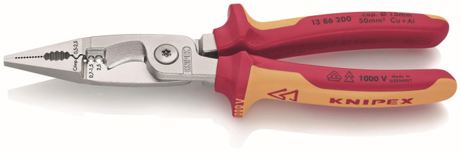 Knipex VDE-Elektro-Installationszange    ohne Öffnungsfeder               1386200