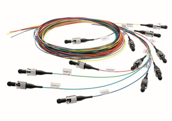 TG Faserpigtail-Set 50/125   L00889W0027   OM3 12 Farben Stecker SC türkis L=2m