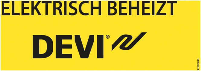 DEVI Kennzeichnungsaufkleber   19-805845 "Elektrisch Beheizt"