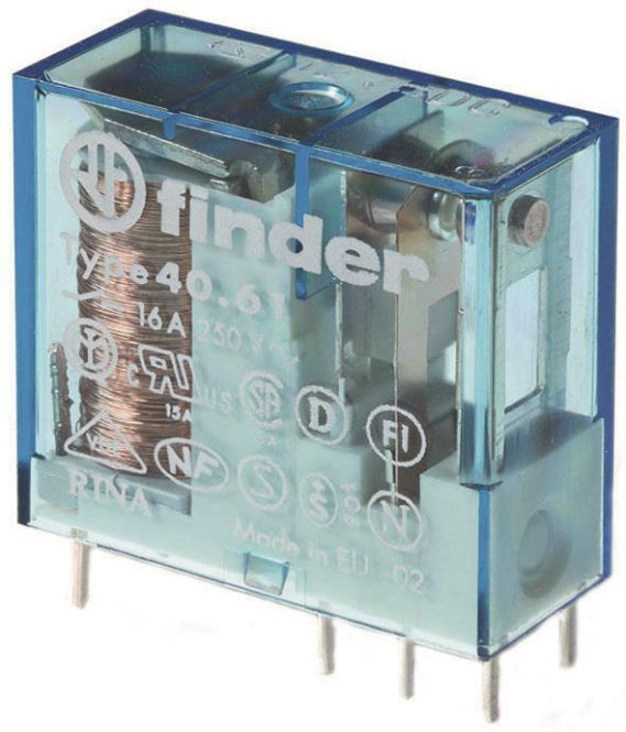 Finder Steck-/Printrelais                40.61.9.024.4000 1W 16A 24VDC