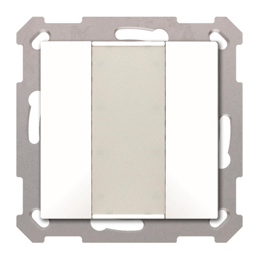 MDT BE-TA5502.G2 KNX Taster 55 2-fach    Reinweiß glänzend