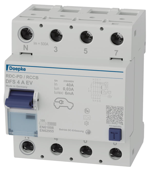 DOEP FI-Schalter    DFS4 040-4/0,03-A EV 4x40A-0,03A Typ A            E-Mobilität