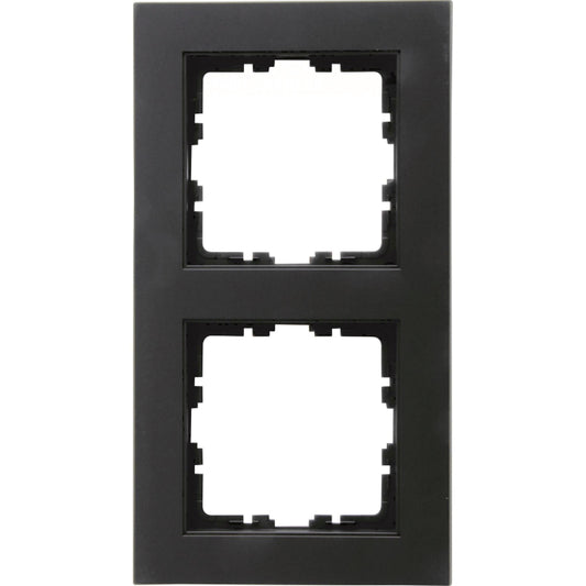 Kopp HK07-Abdeckrahmen 2-fach  402650007 Farbe:schwarz matt