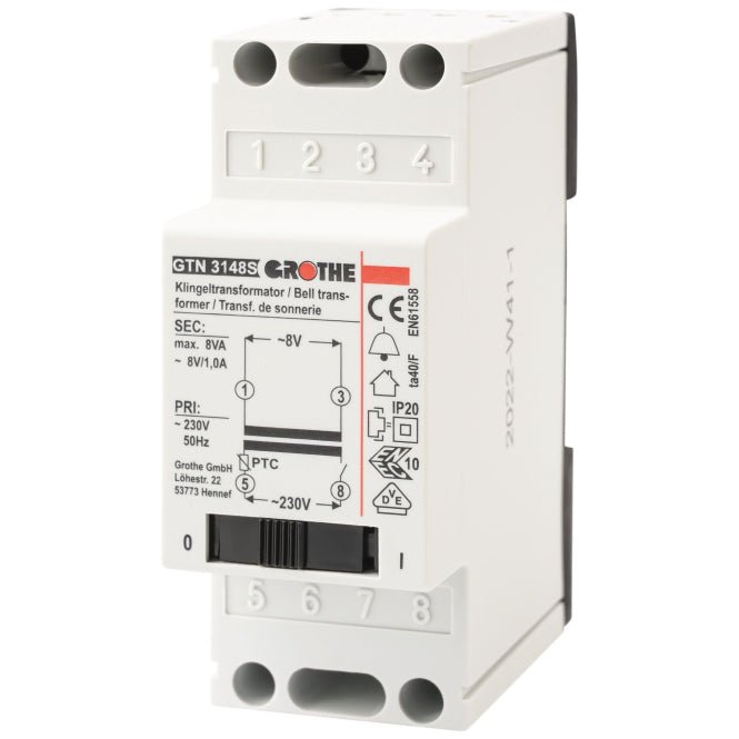 GRO Trafo 8V mit Schalter          14211    GT 3148 S 1,0A REG