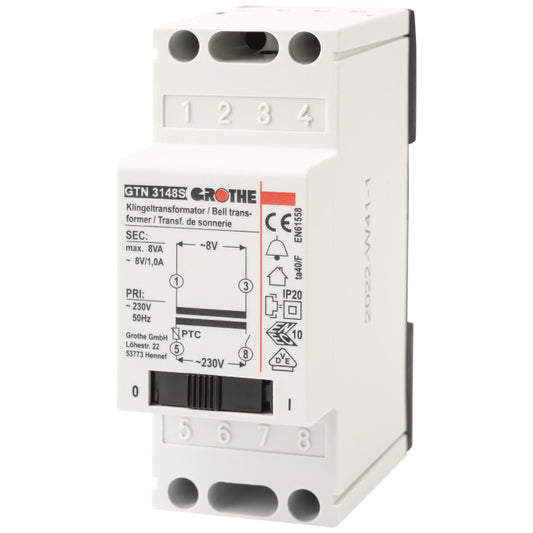 GRO Trafo 8V mit Schalter          14211    GT 3148 S 1,0A REG