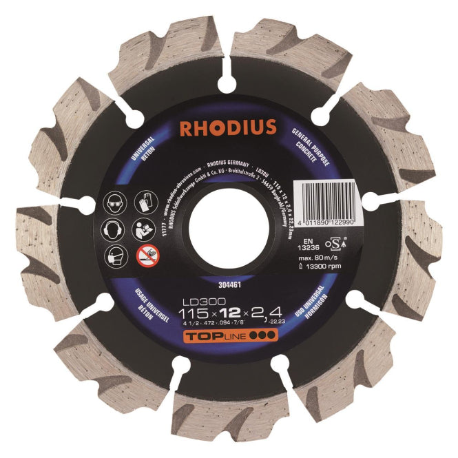 Rhodius Diamantscheiben LD 300    304461 115x12x2,4x22,23         Universal/Beton