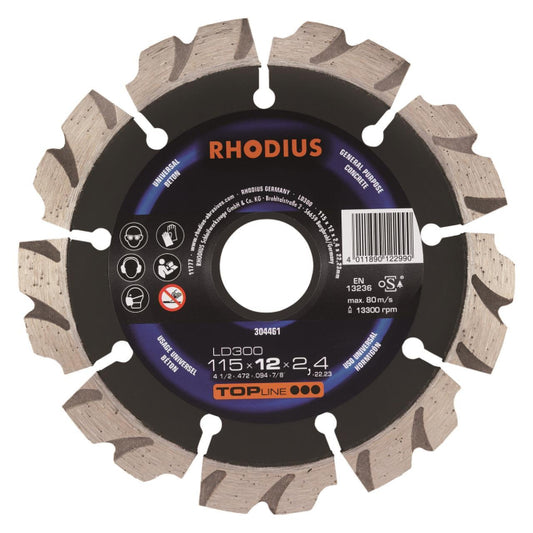 Rhodius Diamantscheiben LD 300    304461 115x12x2,4x22,23         Universal/Beton