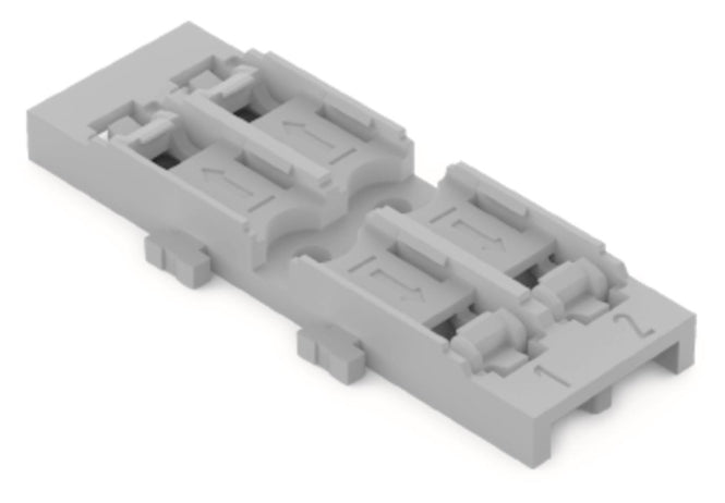 WAGO 221-2522 Befestigungsadapter,       2-fach,für Durchgangsverbinder mit Hebel