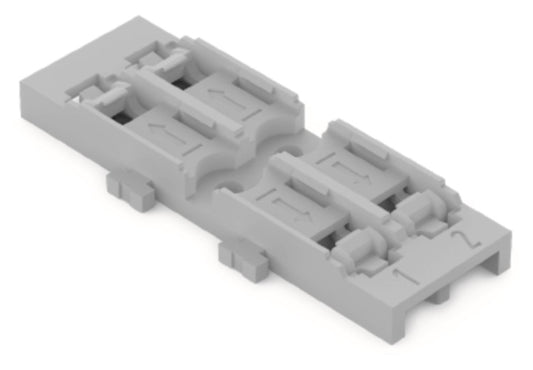WAGO 221-2522 Befestigungsadapter,       2-fach,für Durchgangsverbinder mit Hebel