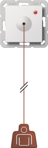 GIRA 291203 Zugtaster System 55          Reinweiß glänzend
