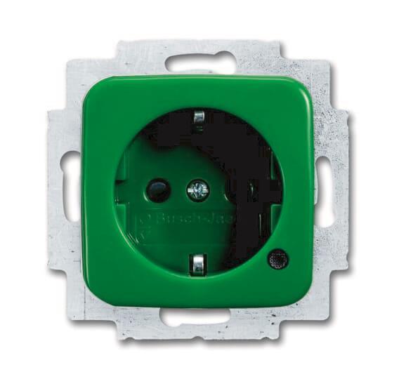 BJ SCHUKO                20 EUCBL-13-212 Steckdosen-Einsatz gn RAL6032 SI/Reflex