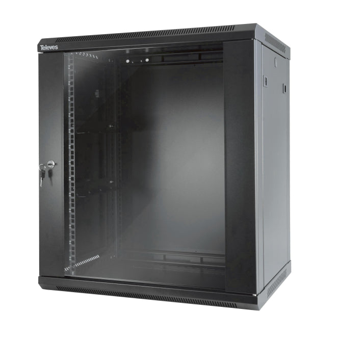 Televes Wandvert. 19z 15+2HE    MSR1915B 600x450mm zerlegt schwarz RAL 9005
