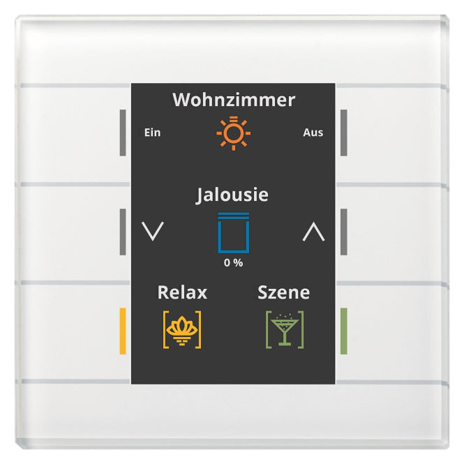 MDT Glastaster II Smart mit Farbdisplay, Weiß BE-GT20W.02