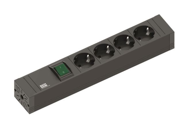 Bachmann Steckdosenleiste 4fach 420.0012 Connect Line mit Schalter  2,0 m Leitung