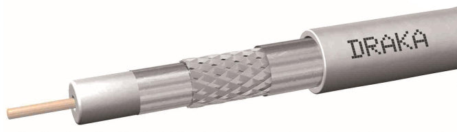 Draka Koaxkabel 1,0x4,65  Coax10AD10SAL  200mBox weiss >100dB PE         60016703