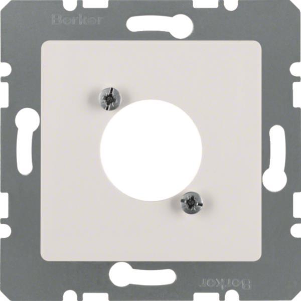 BER Zentralplatte für XLR-        141209    Rundstecker polarweiss glänzend