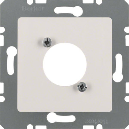 BER Zentralplatte für XLR-        141209    Rundstecker polarweiss glänzend