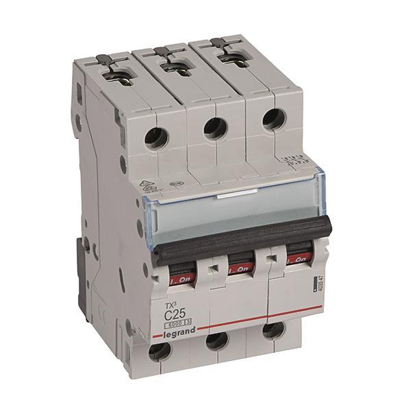 Legrand 403547 TX3 LS-Schalter C 25A     3-polig 6kA 400VAC 3TE