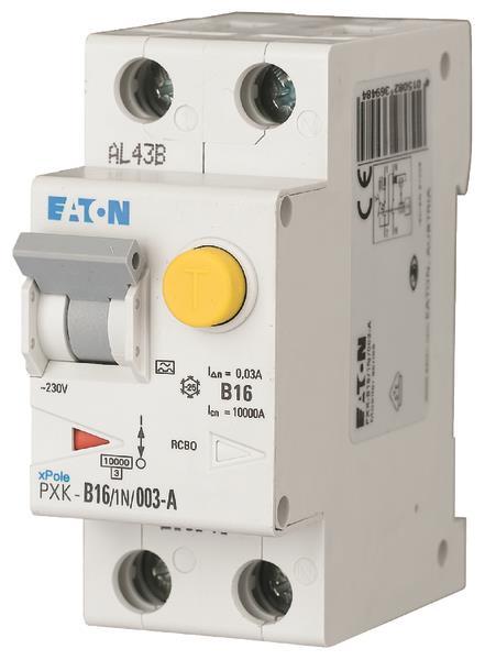 EATON PXK-B16/1N/003-A FI/LS 16A  236948 ** 30mA LS-Kennline-B 1p+N FI-Char:A 236