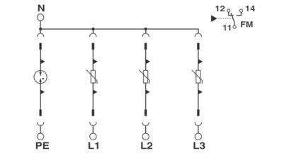 Phoenix          VAL-SEC-T2-3S-350/40-FM Überspannungsableiter Typ 2 2909635